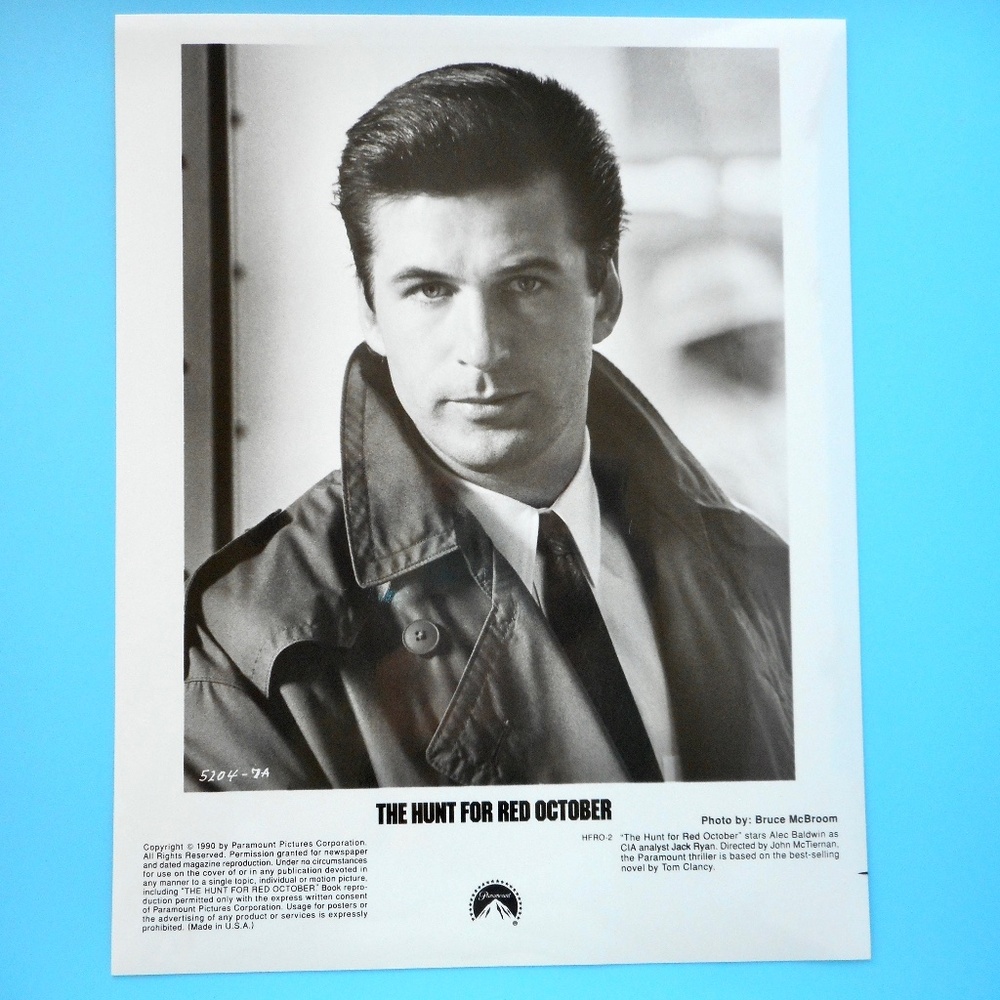 VTG 90s Alec Baldwin Hunt For Red October Original Movie Press Photo Jack Ryan